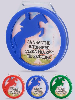 Медаль из акрила 58 RGB Конный спорт с цветным нанесением