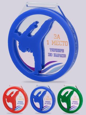 Медаль из акрила 47 RGB Карате с цветным нанесением