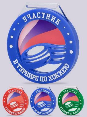 Медаль из акрила 34 RGB Хоккей с цветным нанесением