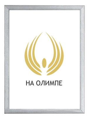 Рамка A4 серебряная пластик