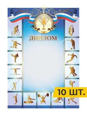Диплом №2 Спорт Синий