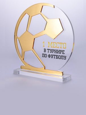 Приз из акрила футбол 100