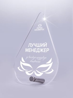 Приз из акрила 18 с гравировкой