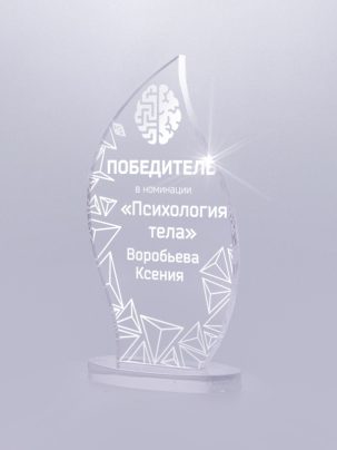Приз из акрила 11 с лазерной гравировкой