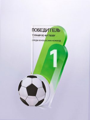 Приз из акрила 242 Футбол с цветной печатью