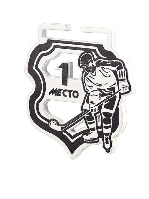 Медаль стальная №9 Хоккей