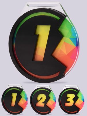 Медаль из акрила 98 RGB с цветным нанесением
