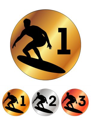 Вкладыш самоклеющийся D2 S392,393,394 Сёрфинг