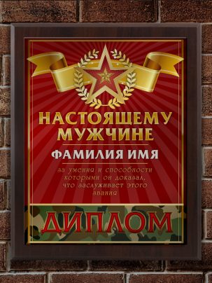 Плакетка "23 Февраля"