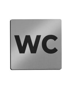 Пластиковая S табличка  WC